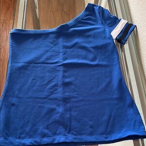 Blue One-Shoulder Top